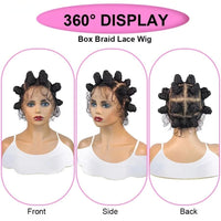 Synthetic Bantu Knots Cornrows Braided Wigs Knotless Large Box Braids Wig
