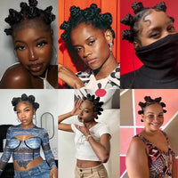 16Inches Bantu Knots Braided Wigs For Women Synthetic Full Lace Wig