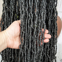 36 Inch Synthetic Faux Locs Knotless Braided Wig Full Lace Ombre Colored Hair Wig