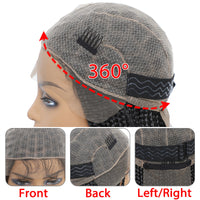 Synthetic Full Lace Cornrow Box Braids Wig 36Inch Long Braided Lace Front Wigs for Women Jumbo Knotless Box Braid Lace Wigs