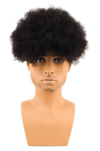 8x10 Inch Base 100% Human Hair Afro Curly Men's Toupee - Breathable Full Machine-Made Hairpiece, Men's Hair Replacement System