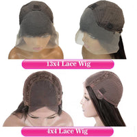34" Honey Blonde & Mixed Curly Wavy Lace Front Human Hair Wig for Women - Image 6