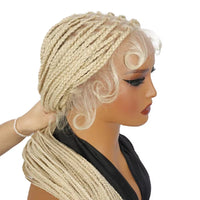 #613 Micro Braided Synthetic Lace Front Wig African American Long Braided Wigs