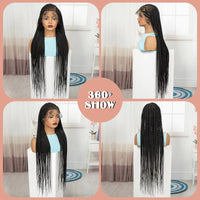 Full Lace Cornrow Braided Wigs 36in Synthetic Box Braided Wigs with Baby Hair