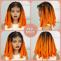 Faux Locs Braided Wigs Synthetic Full Lace Knotless Braided Lace Wig for Women with Baby Hair