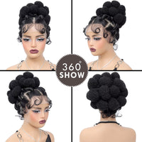 Synthetic Full Lace Hand-tied Knotless Box Braided Wig with Baby Hair