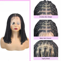 10" Synthetic Short Bob Box Braided Wigs