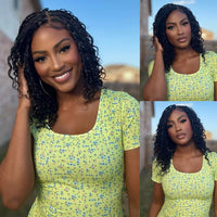 Ready And Go Knotless Braided Human Hair Curly Wigs Glueless 5x5 HD Lace Wigs Pre-Cut Lace Braided Wigs