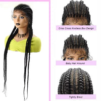 36" Synthetic Full Lace Cornrow Braided Wigs for Women
