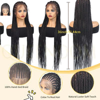 36inch Synthetic Full Lace Cornrow Braided Wigs
