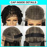 Synthetic Dreadlock Faux Locs Knotless Braided Wig Full Lace African Braiding Hair Wig For Man Women