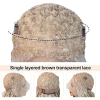 Synthetic 32" Bohemian Full Lace Wigs Knotless Box Braided Wigs with Baby Hair