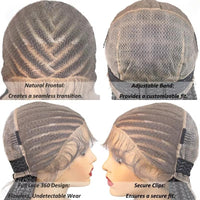 Tribal Cornrow Braided Wigs 36" Long Synthetic Full Lace African Hair Braids Wigs