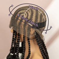 18 Inches Bantu Cornrow Braided Wigs Full Lace Synthetic Knotless Braiding Hair Wigs