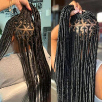 24 Inch Synthetic Full Lace Wigs Knotless Box Braided Wigs With Baby Hair