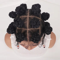 Full Lace Synthetic Handmade Bantu Braided Wigs
