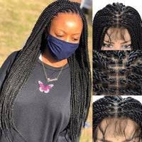 Synthetic Full Lace Twist Braided Wigs Senegalese Braided Wig