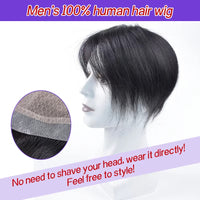 100% Human Hair Men Capillary Prosthesis Lace Natural Hairpiece Wig Blank Can Be Made Into Any Hairstyle