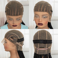 32In Full Lace Cornrow Braided Wigs Synthetic Knotless Braids Wig with Baby Hair