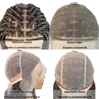 1B27 Synthetic Full Lace Box Braided Wig