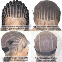 36inch Synthetic Full Lace Cornrow Braided Wigs