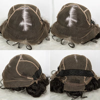 6Inch Transparent Full Lace Braided Wigs Short Cute Handmade Bantu Synthetic Knotless Braided Wigs