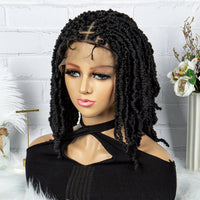 Synthetic Lace Front Wig Braided Wigs Dreadlock Wig 14 inches Knotless Butterfly Locs Wigs