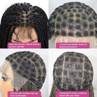 Synthetic Full Lace Twist Braided Wigs Senegalese Braided Wig
