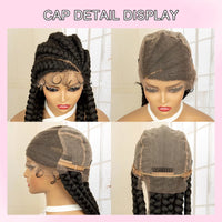 36 inches Synthetic Full Lace Cornrow Braided Wig