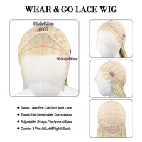 613 Blonde Box Braided Wigs Braids 26Inch Long Synthetic Hair 13x3 Lace Front Wig