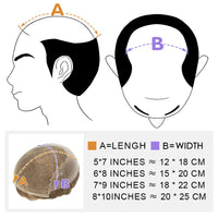 Men'S Capillary Prosthesis Men Toupee 0.06-0.08mm Strong Double Knots 100% Human Hair Mens Toupee