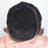 Without Glue Brazilian Remy Hair Black Short Pixie Cut 13X6 C Part Lace Front 100% Human Hair Wig For Women