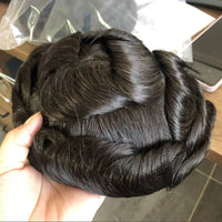 Super Durable Thin Skin PU Human Hair Toupee for Men Capillary Prosthesis Replacement System Natural Hairline