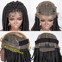 14 Inches Short Bob Braided Wigs Synthetic Knotless Full Lace Box Braided Wigs