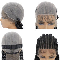 36 Inches Cornrows Braided Wigs Synthetic Full Lace Jumbo Braided Wigs