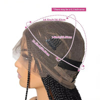 Full Lace 36" Synthetic Side Part Cornrow Braided Wigs