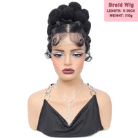Synthetic Full Lace Hand-tied Knotless Box Braided Wig with Baby Hair