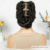 Transparent Full Lace Synthetic Knotless Braided Wigs Crochet Twisted Wigs