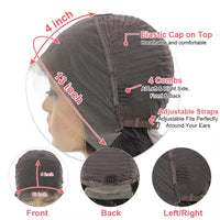 Afro KinkyCurly Human Hair 13x4 Lace Front Pre Braided Braided Wigs