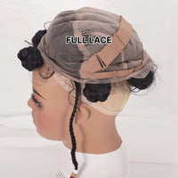 Full Lace Synthetic Handmade Bantu Braided Wigs