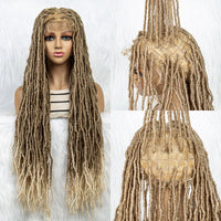 Full Lace Synthetic Braided Wigs With Baby Hair Braids Butterfly Locs Dreadlocks Wigs