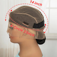 Full Lace Cornrow Braided Wigs Synthetic Handmade Bantu Braided Wigs with Baby Hair