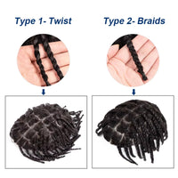 Twist Braids Wig For Man Indetectable Male Hair Prosthesis Crochet Braids Toupee Hair Men Braided Skin Hair System