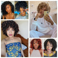Fashion Synthetic Dreadlocks Wig with Bangs Funny Cosplay Fake Dreads Hair Wig for Various Occasions