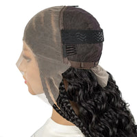 13x6 Lace Front Wig Cornrow Synthetic Braided Wigs  Partition Design with Curly Hair for Women