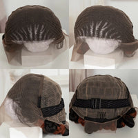 Cornrow Braided Wigs Synthetic Full Lace Colored Bantu Braided Wigs Natural Knotless Braids Wigs with Baby Hair