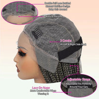 Spring Twist Braided Wigs 14inches Synthetic Full Lace Braided Wigs With Baby Hair