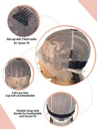 32 Inch Synthetic Heart Full Lace Cornrow Braided Wigs