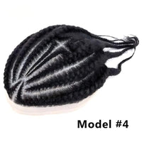 Braided Full Lace Human Hair Toupee for Men - Image 9