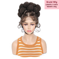 Synthetic Full Lace Hand-tied Knotless Box Braided Wig with Baby Hair